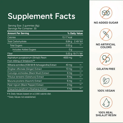 ROOT LABS - Gomitas alpha shilajit 10 en 1